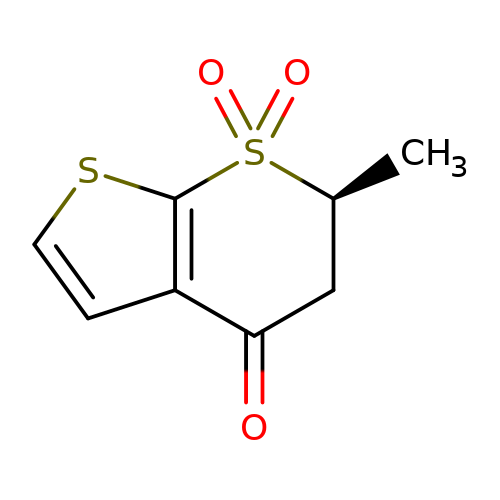 6S 5 6 Dihydro 6 Methyl 4H Thieno 2 3 B Thiopyran 4 One7 7 Dioxide 3D