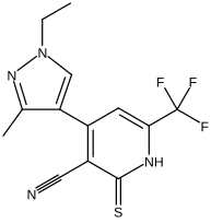 4-(1-Ethyl-3-methyl-1H-pyrazol-4-yl)-1,2-dihydro-2-thioxo-6-(trifluoromethyl)-3-pyridinecarbonitrile