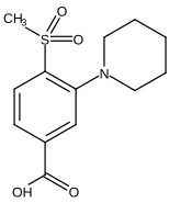4-(Methylsulfonyl)-3-(1-piperidinyl)benzoic acid