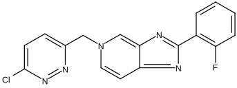 5-[(6-Chloro-3-pyridazinyl)methyl]-2-(2-fluorophenyl)-5H-imidazo[4,5-c]pyridine
