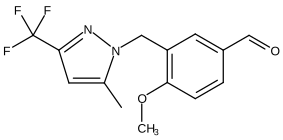 4-Methoxy-3-[[5-methyl-3-(trifluoromethyl)-1H-pyrazol-1-yl]methyl]benzaldehyde