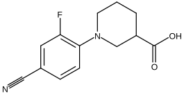1-(4-Cyano-2-fluorophenyl)-3-piperidinecarboxylic acid