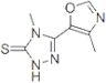 4-methyl-5-(4-methyl-1,3-oxazol-5-yl)-2,4-dihydro-3H-1,2,4-triazole-3-thione