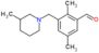 2,5-dimethyl-3-[(3-methyl-1-piperidyl)methyl]benzaldehyde