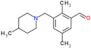 2,5-dimethyl-3-[(4-methyl-1-piperidyl)methyl]benzaldehyde