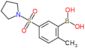 (2-methyl-5-pyrrolidin-1-ylsulfonyl-phenyl)boronic acid