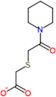 2-[[2-Oxo-2-(1-piperidinyl)ethyl]thio]acetic acid