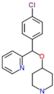 2-[(4-chlorophenyl)(4-piperidinyloxy)methyl]pyridine