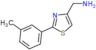 1-[2-(3-methylphenyl)-1,3-thiazol-4-yl]methanamine