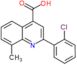 2-(2-chlorophenyl)-8-methylquinoline-4-carboxylic acid