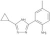 2-(3-Cyclopropyl-1H-1,2,4-triazol-5-yl)-4-methylbenzenamine