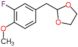 2-[(3-fluoro-4-methoxy-phenyl)methyl]-1,3-dioxolane