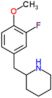 2-[(3-fluoro-4-methoxy-phenyl)methyl]piperidine