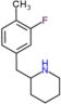 2-[(3-fluoro-4-methyl-phenyl)methyl]piperidine