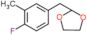 2-[(4-fluoro-3-methyl-phenyl)methyl]-1,3-dioxolane