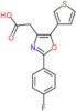 [2-(4-fluorophenyl)-5-thiophen-3-yl-1,3-oxazol-4-yl]acetic acid