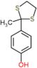 4-(2-methyl-1,3-dithiolan-2-yl)phenol