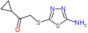 2-[(5-amino-1,3,4-thiadiazol-2-yl)sulfanyl]-1-cyclopropylethanone