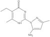 2-(5-Amino-3-methyl-1H-pyrazol-1-yl)-5-ethyl-6-methyl-4(3H)-pyrimidinone