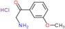 2-amino-1-(3-methoxyphenyl)ethanone hydrochloride (1:1)