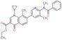 Ethyl 7-[6-(benzoylmethylamino)-5-methyl-3-pyridinyl]-1-cyclopropyl-1,4-dihydro-8-methyl-4-oxo-3-q…