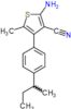 2-amino-5-methyl-4-[4-(1-methylpropyl)phenyl]thiophene-3-carbonitrile