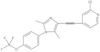 2-Chloro-4-[2-[2,5-dimethyl-1-[4-(trifluoromethoxy)phenyl]-1H-imidazol-4-yl]ethynyl]pyridine