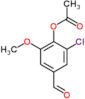 2-chloro-4-formyl-6-methoxyphenyl acetate