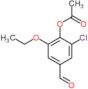 2-chloro-6-ethoxy-4-formylphenyl acetate