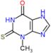 3-methyl-2-thioxo-1,2,3,7-tetrahydro-6H-purin-6-one