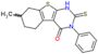 2,3,5,6,7,8-Hexahydro-7-methyl-3-phenyl-2-thioxo[1]benzothieno[2,3-d]pyrimidin-4(1H)-one