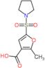 2-methyl-5-(pyrrolidin-1-ylsulfonyl)furan-3-carboxylic acid