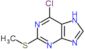 6-chloro-2-(methylsulfanyl)-7H-purine