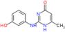 2-[(3-hydroxyphenyl)amino]-6-methylpyrimidin-4(1H)-one