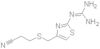 3-(2-(diaminomethyleneamino)thiazol-4-yl)methylthio)propiononitrile