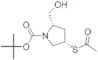 1-Pyrrolidinecarboxylic acid, 4-(acetylthio)-2-(hydroxymethyl)-, 1,1-dimethylethyl ester, (2S,4S)-