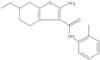 2-Amino-6-ethyl-4,5,6,7-tetrahydro-N-(2-methylphenyl)benzo[b]thiophene-3-carboxamide