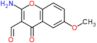 2-amino-6-methoxy-4-oxo-4H-chromene-3-carbaldehyde