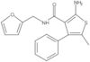 2-Amino-N-(2-furanylmethyl)-5-methyl-4-phenyl-3-thiophenecarboxamide