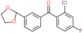 (2-chloro-4-fluoro-phenyl)-[3-(1,3-dioxolan-2-yl)phenyl]methanone