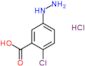 2-chloro-5-hydrazinylbenzoic acid hydrochloride (1:1)
