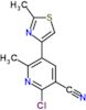 2-chloro-6-methyl-5-(2-methyl-1,3-thiazol-4-yl)pyridine-3-carbonitrile