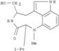 3H-Pyrrolo[4,3,2-gh]-1,4-benzodiazonin-3-one,1,2,4,5,6,8-hexahydro-5-(hydroxymethyl)-1-methyl-2-(1-methylethyl)-, (2R,5R)-(9CI)
