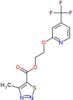 2-{[4-(trifluoromethyl)pyridin-2-yl]oxy}ethyl 4-methyl-1,2,3-thiadiazole-5-carboxylate