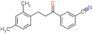 3-[3-(2,4-dimethylphenyl)propanoyl]benzonitrile