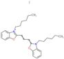 Benzoxazolium, 3-hexyl-2-[3-(3-hexyl-2(3H)-benzoxazolylidene)-1-propen-1-yl]-, iodide (1:1)