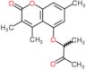 3,4,7-trimethyl-5-[(3-oxobutan-2-yl)oxy]-2H-chromen-2-one