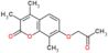 3,4,8-trimethyl-7-(2-oxopropoxy)-2H-chromen-2-one