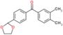 (3,4-dimethylphenyl)-[4-(1,3-dioxolan-2-yl)phenyl]methanone