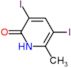 3,5-diiodo-6-methylpyridin-2(1H)-one